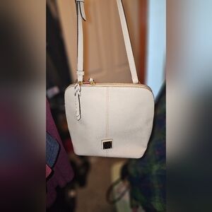 Dooney & Bourke Zip Top Crossbody Bag - Cream